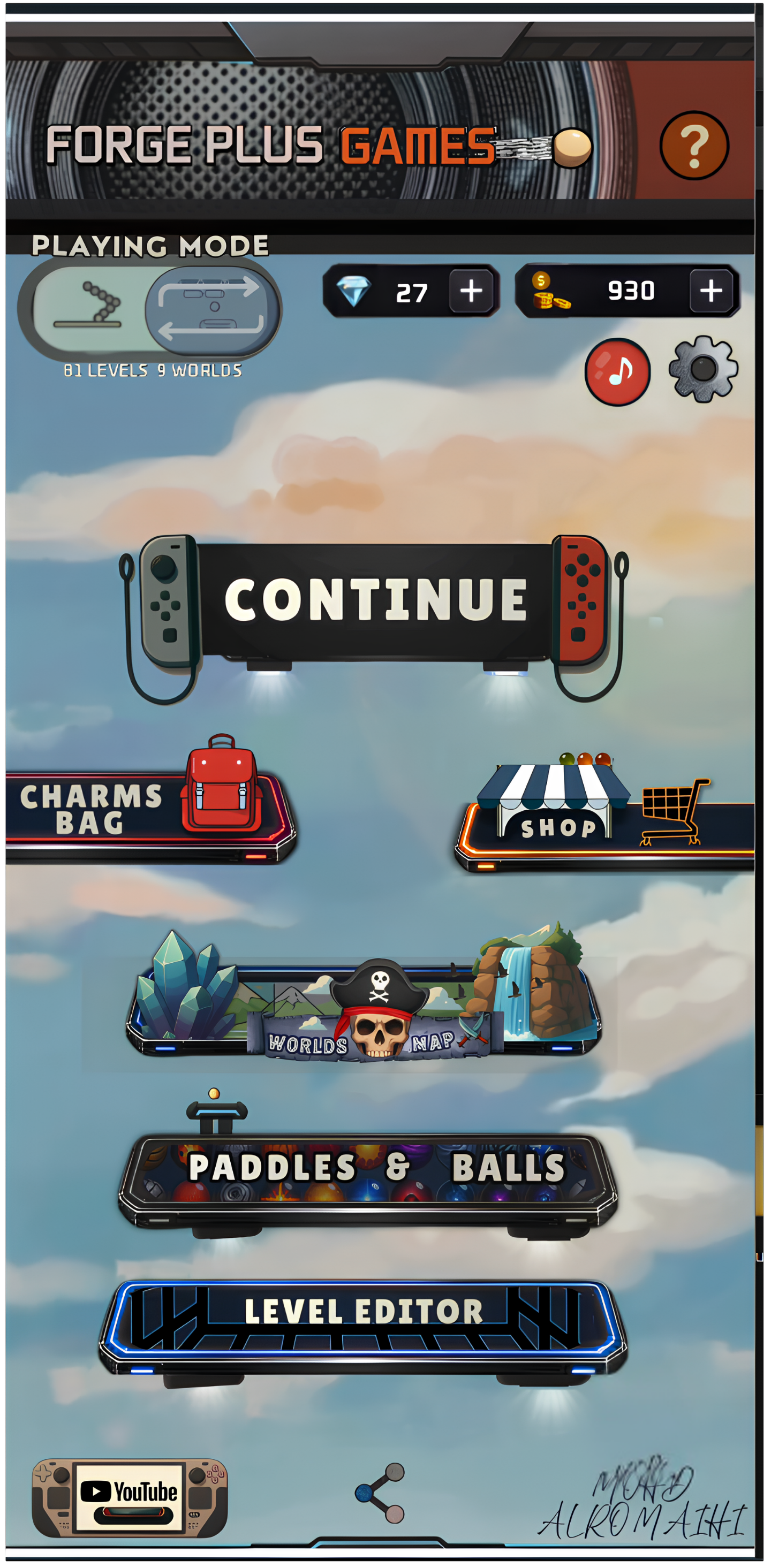 Main game hub